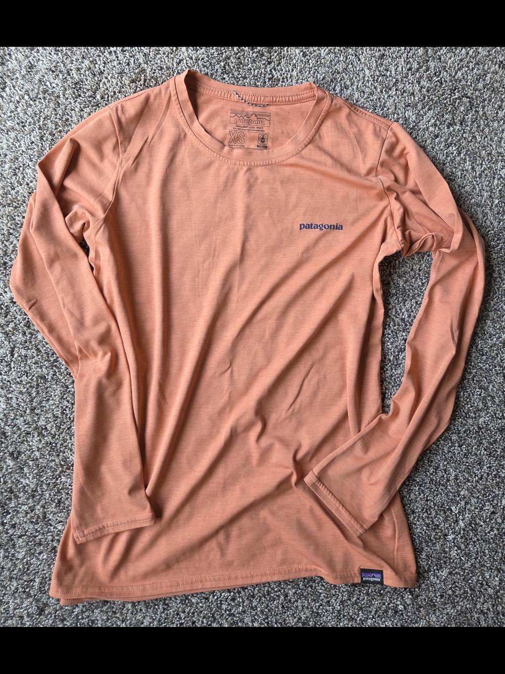 Patagonia Women’s Long-Sleeve Crew Top - Peach/Coral
